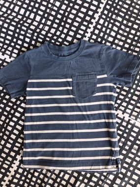 1901 Navy Stripe Pocket Tee - Kids